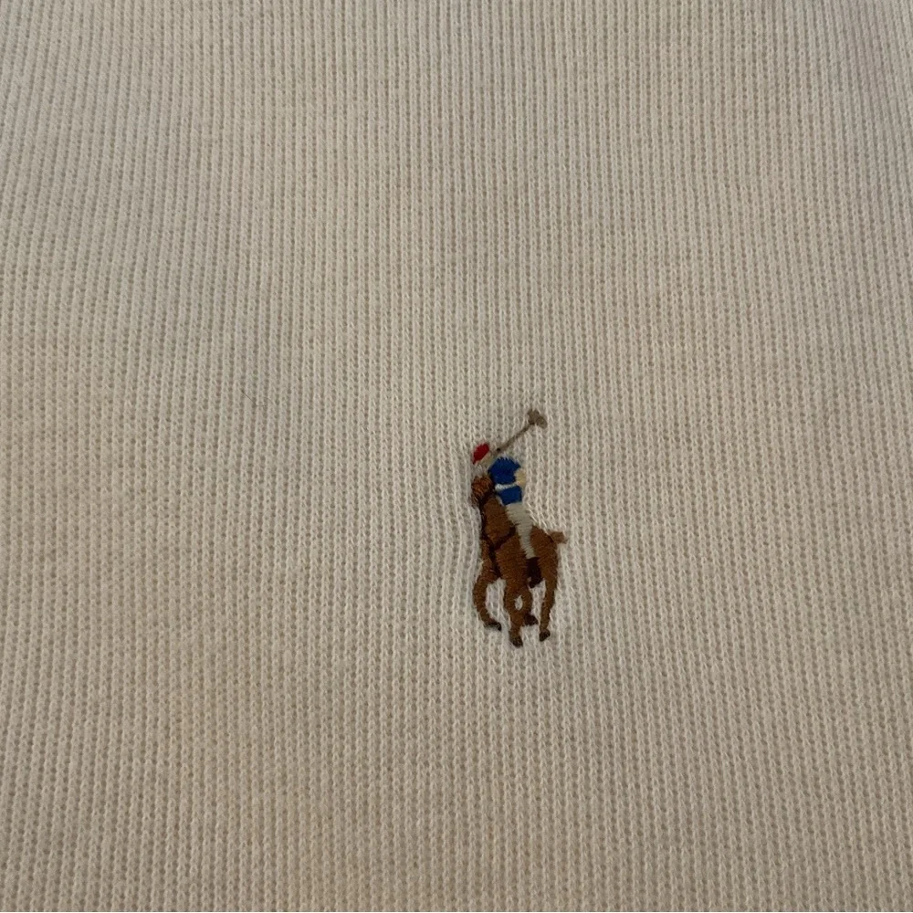 Polo by Ralph Lauren Cream Quarter-Zip Sweater